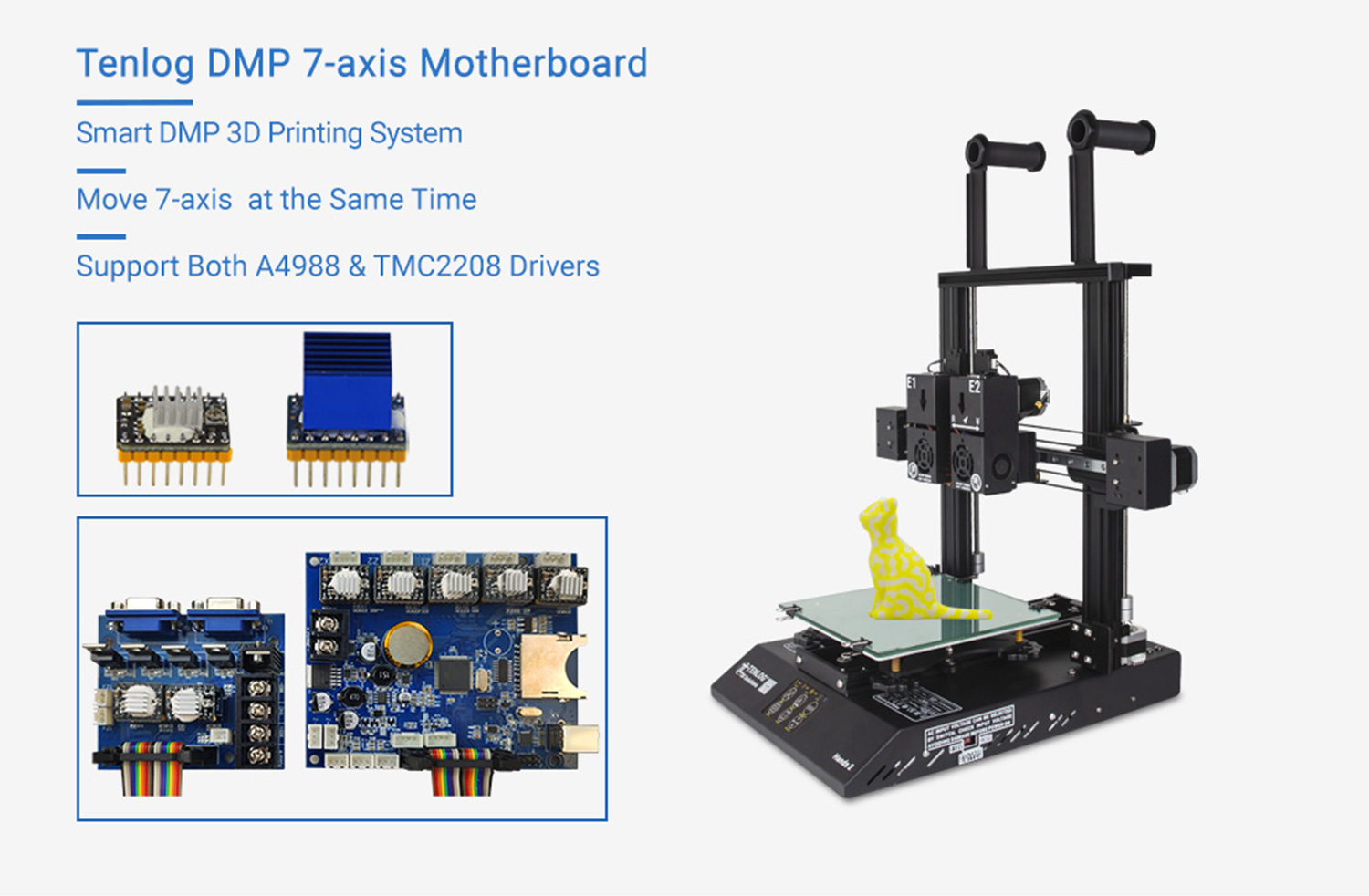 TENLOG Hands 2 DMP 3D Printer 7-axis Motherboard