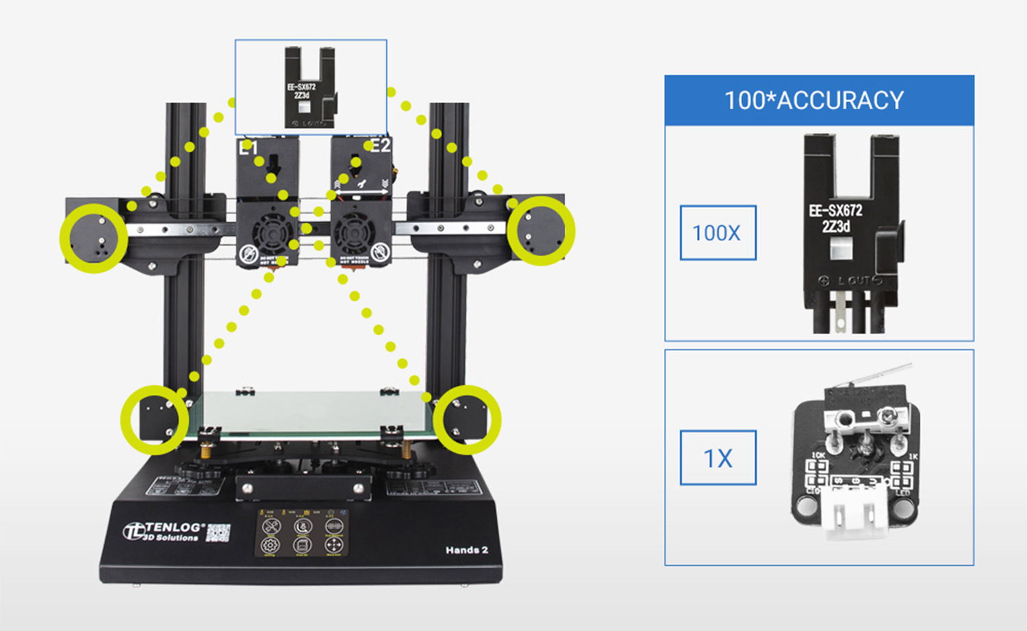 TENLOG Hands 2 DMP 3D Printer Photoelectric Sensor